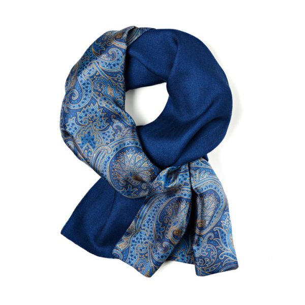 Wool and Silk Blue/Yellow scarf