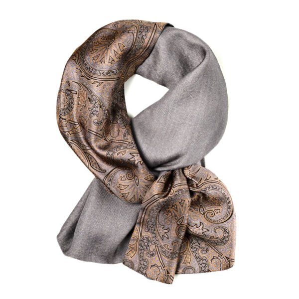 Wool and Silk Gold/Silver scarf